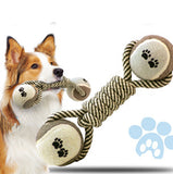 Dumbbell Rope Tennis Ball Chew Teeth Cleaning