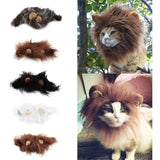 Funny Pet Hat Emulation Lion Hair Mane Ears Head Cap Scarf Halloween Festival Costume