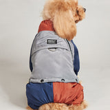 Pet Winter Color Matching Cotton-Padded Jumpsuit Warm And Comfortable