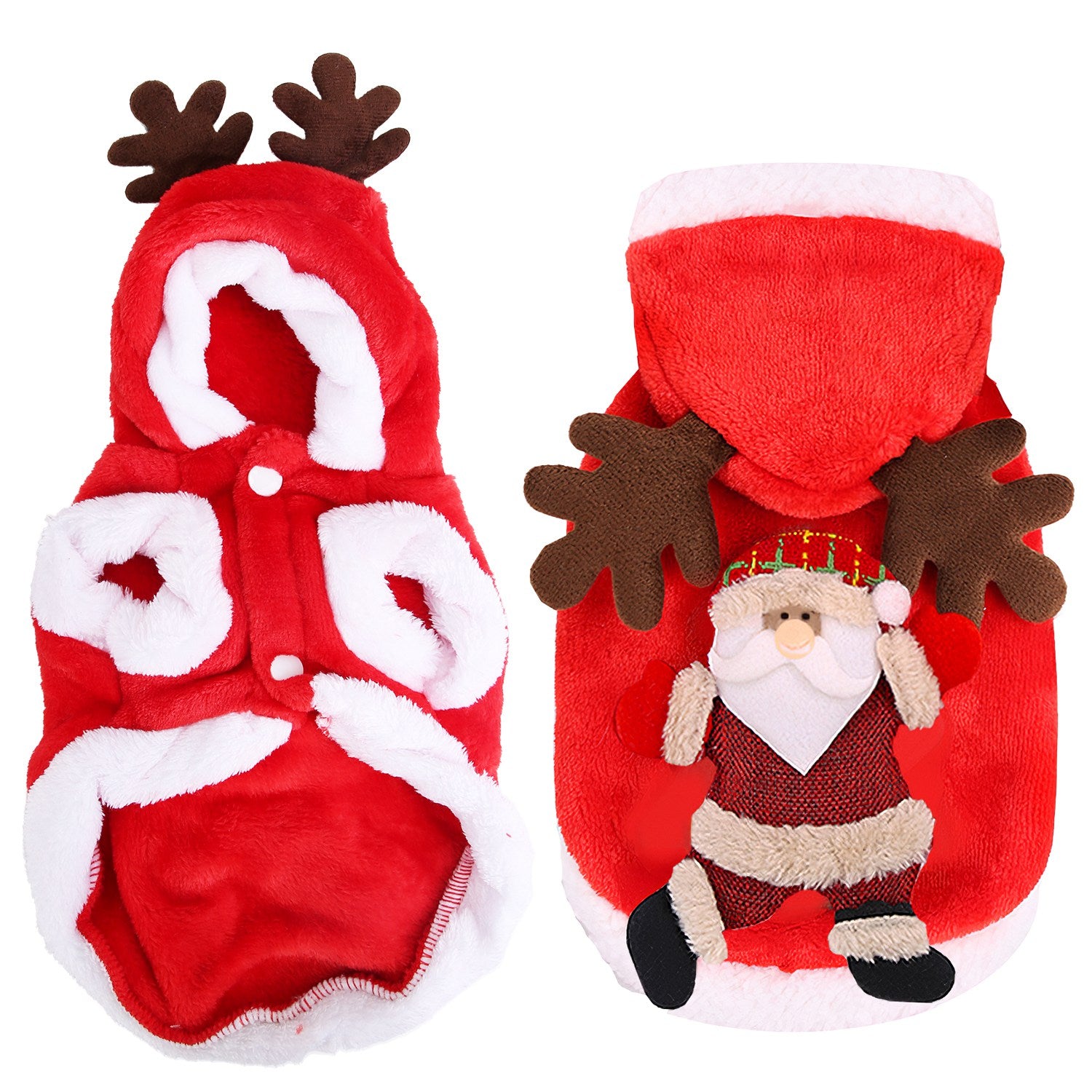 New Year/Christmas Santa Claus Reindeer Antlers Costume Winter Coat Outfit