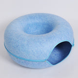 Cat Nest Round Woolen Felt Pet Dual-use Tunnel