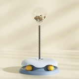 Cat Leakage Food 2 In 1 Toys Turntable Spring Ball
