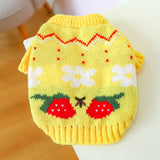 Bowknot Hollow Knit Pet Sweater
