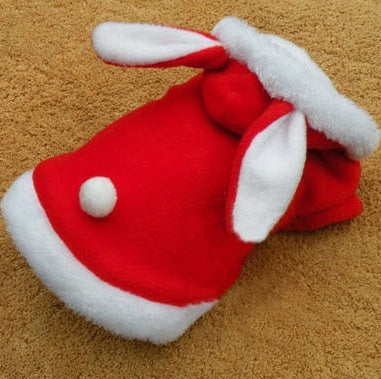 Cute Rabbit Pet Mascotas Costume Hoodie Fleece Warm Jacket
