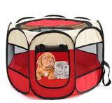 Folding Octagonal Pet Fence Oxford Cloth Kennel