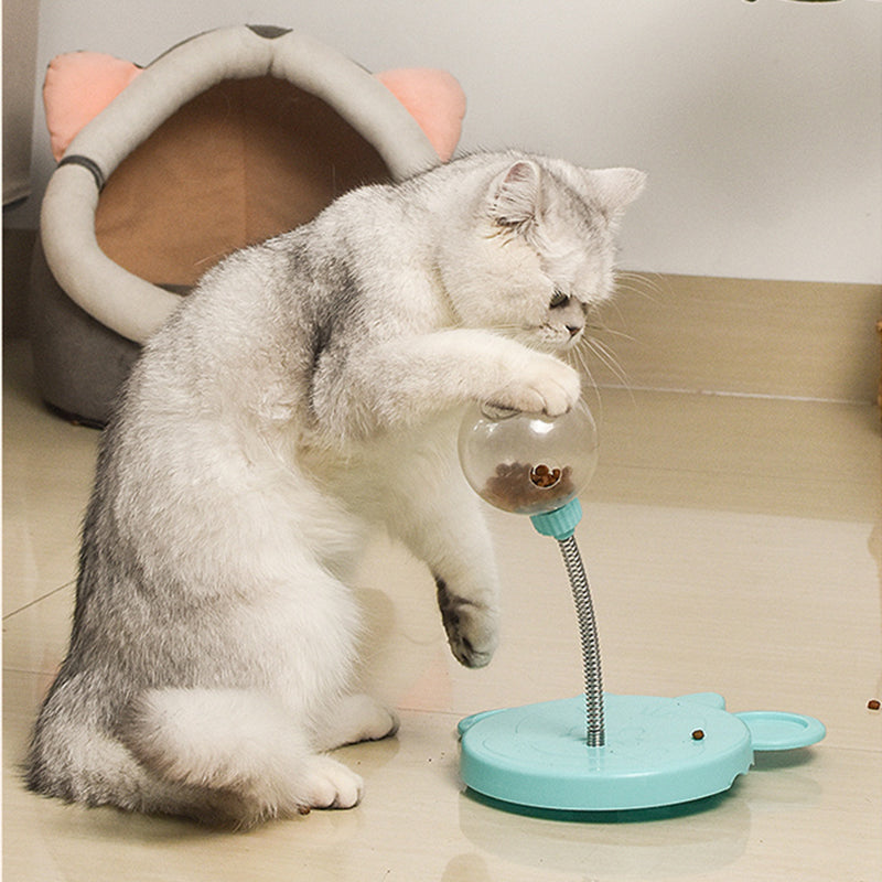 Pet Feeder Leaking Food Ball Self-Playing Tumbler Swing Puzzle Training Dispenser Bowl