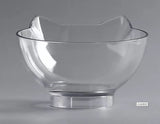 Inclined Food Cat Ear Oblique Mouth Transparent Single Pet Bowl