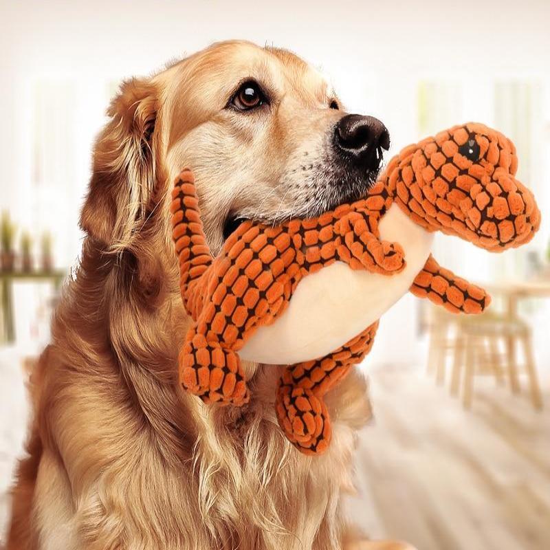 Dinosaur Plush Stuffing Chewing Squeakers For Giant Dogs