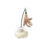 Electric UFO Cat Teaser Stick With Bell Training Replaceable Feather