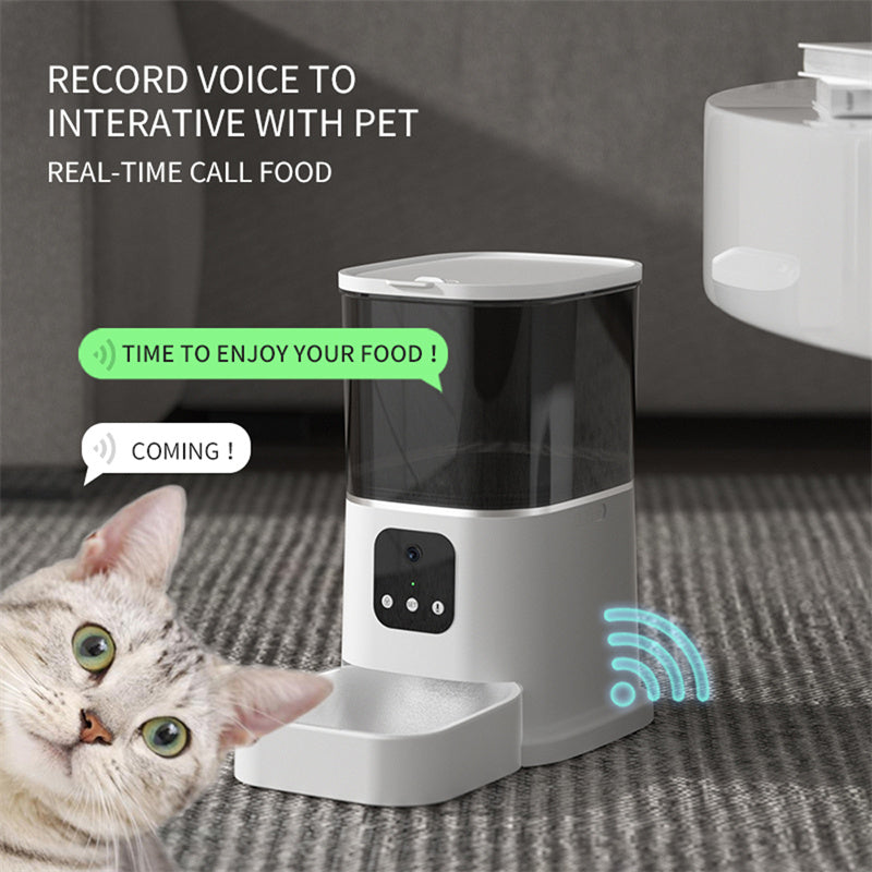 Automatic Smart Voice Recorder Feeder APP Control Timer Large Capacity Dispenser With WiFi