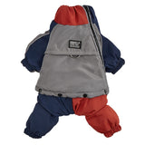 Pet Winter Color Matching Cotton-Padded Jumpsuit Warm And Comfortable
