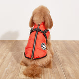Pet Warm Cotton-Padded Fleece-lined Thickened Reflective Gallus
