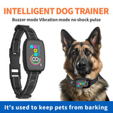 Smart Automatic Anti Barking Dog Collar Rechargeable Bark Stopper HD Digital Display IP67 Waterproof Collar