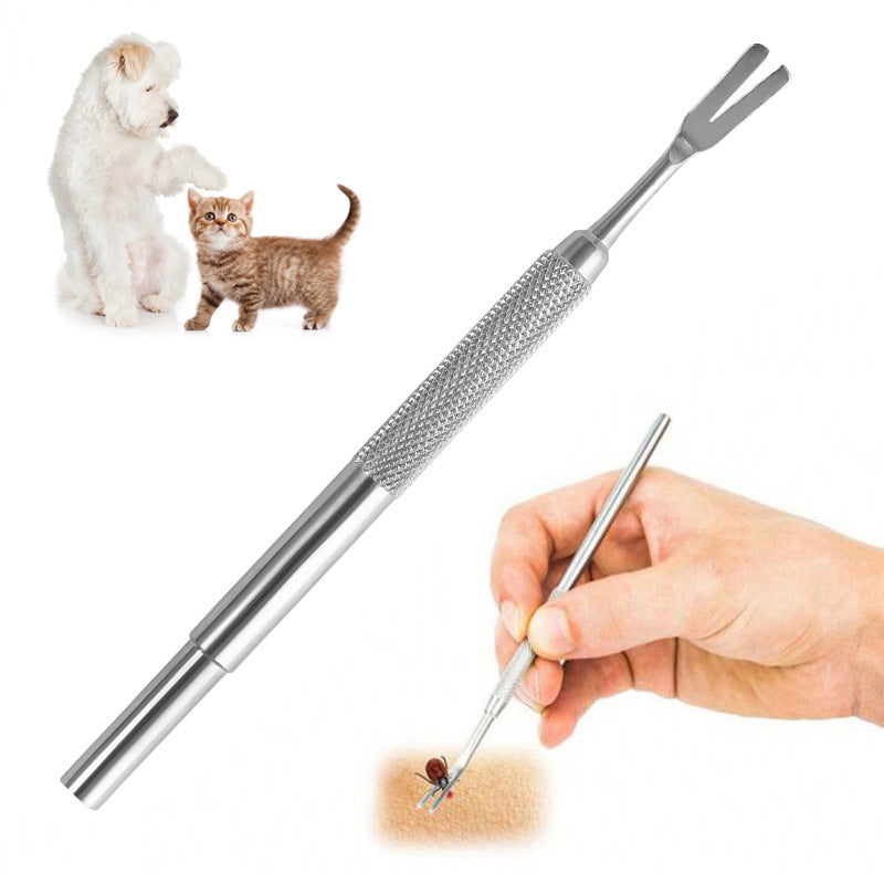Pet Stainless Steel Tick Tweezers Professional Quick Tick Removal Tool