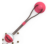 Silicon Suction Cup Tug Interactive Ball For Pet Chew Bite Tooth Cleaning Toothbrush