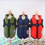 Waterproof Winter Coat With Harness Warm Clothing Jacket Chihuahua Labrador