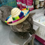 Straw Woven Mini Pet Straw Mexican Sun Hat