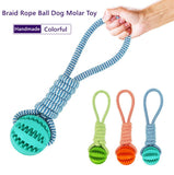 Interactive Treat Rope Rubber Leaking Chewing Bite Resistant Pet Tooth Cleaning