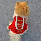 Pet New Year And Christmas Classic Red Skirt