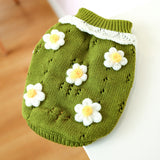 Bowknot Hollow Knit Pet Sweater