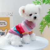 Pet Ring Comfortable Colorful Stripes Sweater