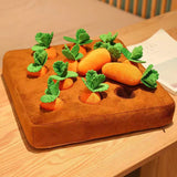 Carrot Plush Vegetable Chew Toy Snuffle Mat