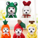 Fruit Dog Hoodie Winter Warm Fleece Coat