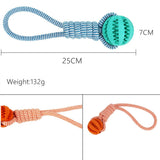 Interactive Treat Rope Rubber Leaking Chewing Bite Resistant Pet Tooth Cleaning