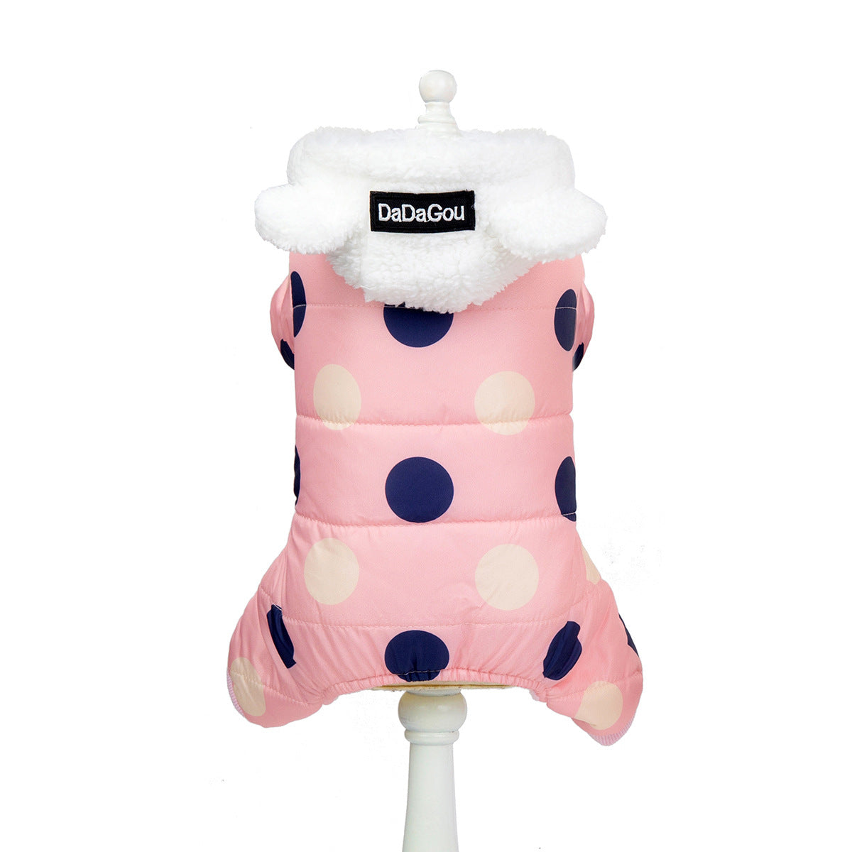 Warm Big polka Dotted Four-Leg Cotton Coat