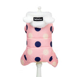 Warm Big polka Dotted Four-Leg Cotton Coat