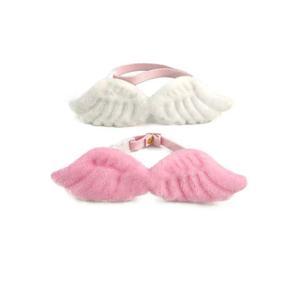 Pet Specific White Collar Angel Wing Neck Rings Butterfly Tie Decoration