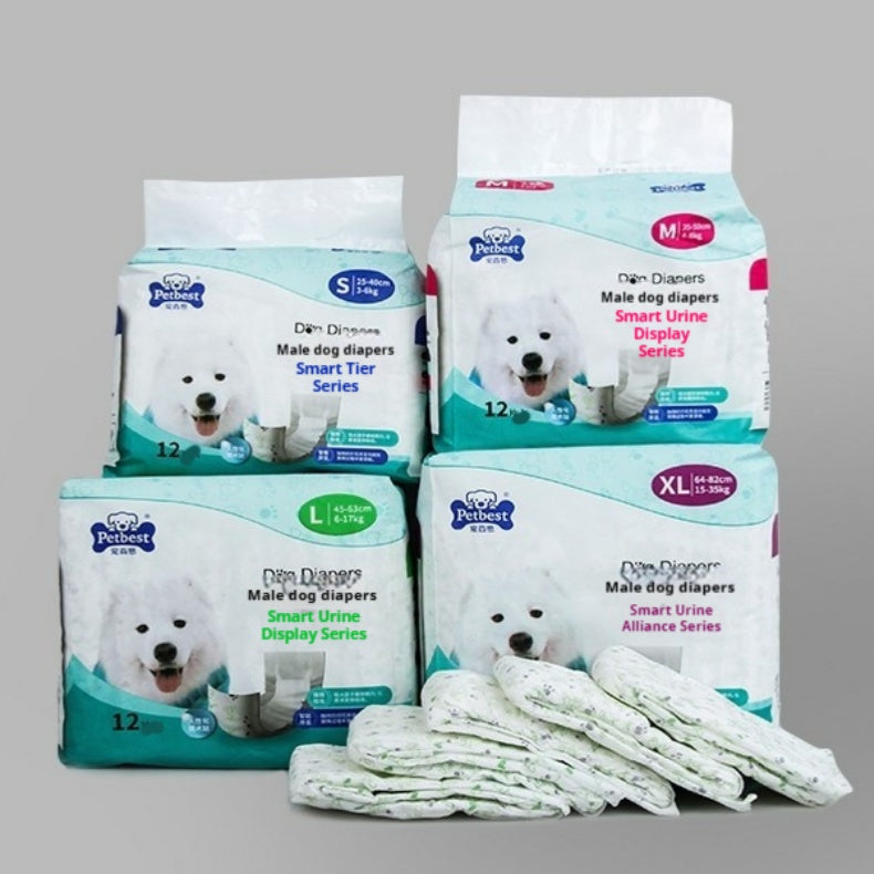 Male Dog Diaper Wearable Urine Display