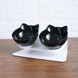 Inclined Food Cat Ear Oblique Mouth Transparent Single Pet Bowl