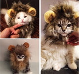 Funny Pet Hat Emulation Lion Hair Mane Ears Head Cap Scarf Halloween Festival Costume