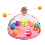 Interactive Multifunctional Turntable Ball With Catnip Pinwheel