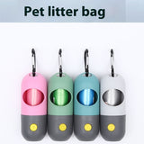 Led Light Pet Waste Bag Dispenser Poop Scooper Clean Accessories