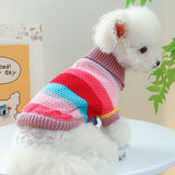 Pet Ring Comfortable Colorful Stripes Sweater