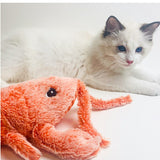 Electric Jumping Shrimp USB Charging Simulation Lobster Plush Pets Toy