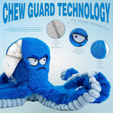 Octopus Plush Stuffed Chew Tug Of War Crinkle