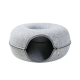 Cat Nest Round Woolen Felt Pet Dual-use Tunnel