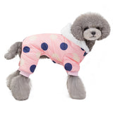 Warm Big polka Dotted Four-Leg Cotton Coat
