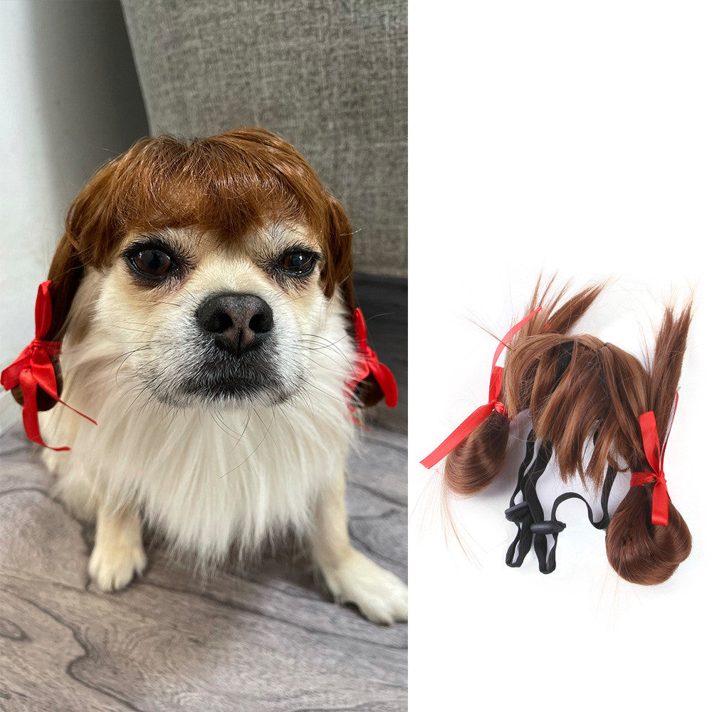 Pet Halloween Christmas Wig Hair