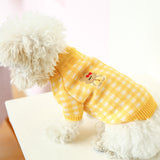 Bowknot Hollow Knit Pet Sweater