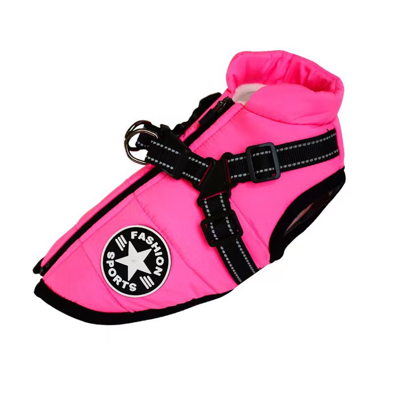 Waterproof Winter Coat With Harness Warm Clothing Jacket Chihuahua Labrador