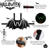Pet Halloween Bat Wings Cool Luminous Skeleton Bone Cosplay Costume