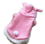 Cute Rabbit Pet Mascotas Costume Hoodie Fleece Warm Jacket