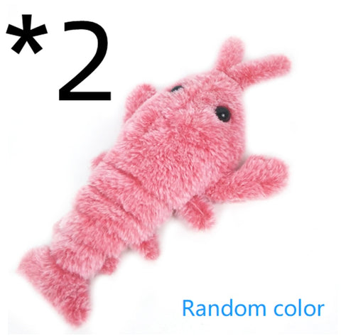 Electric Jumping Shrimp USB Charging Simulation Lobster Plush Pets Toy