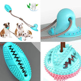 Silicon Suction Cup Tug Interactive Ball For Pet Chew Bite Tooth Cleaning Toothbrush