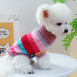 Pet Ring Comfortable Colorful Stripes Sweater