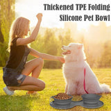 Rubber Foldable Double Feeding Bowl Pets